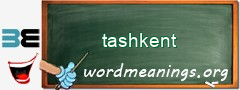 WordMeaning blackboard for tashkent